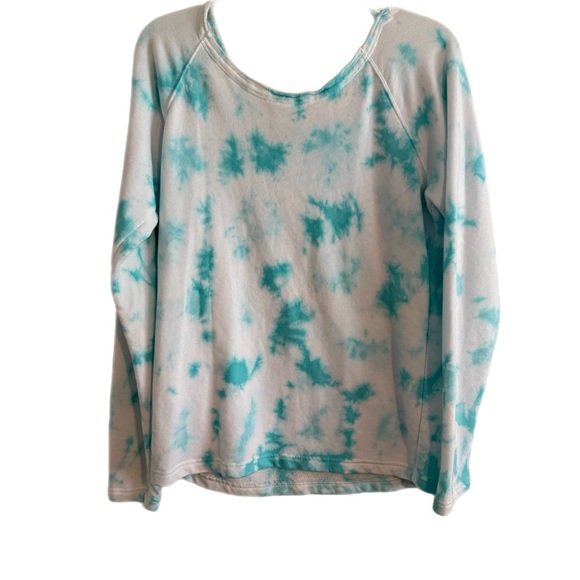 Victoria's Secret PINK Tie-Dye Sweatshirt - Turquoise and White - Picture 3 of 8